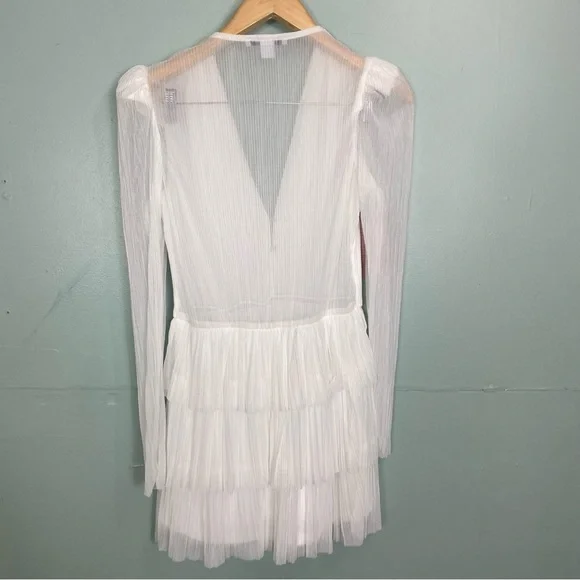 Anthropologie BHLDN Sabina Musayev Carri Mini Dress Ribbed Sparkly Medium Bridal
